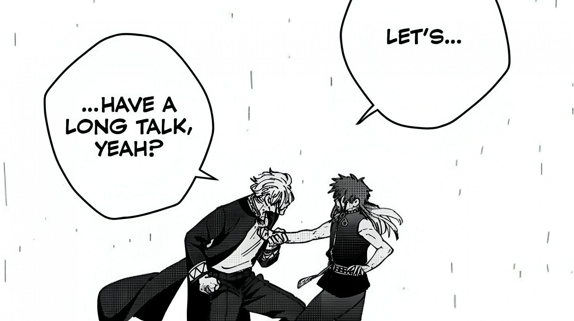 Umemiya before delivering the 'supposed' finishing blow (Image via Kodansha)